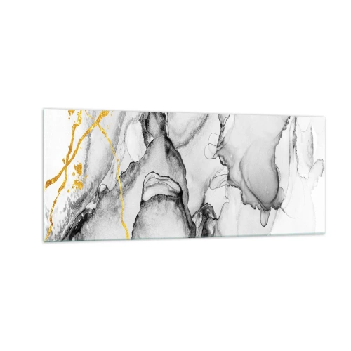 Obraz na skle - Kompozice se zlatým motivem - 100x40 cm