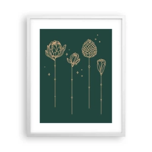 Plakát v bílém rámu - Bylinky - 40x50 cm