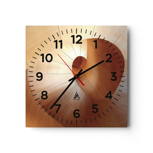 Nástěnné hodiny - Architektonická serpentina - 40x40 cm