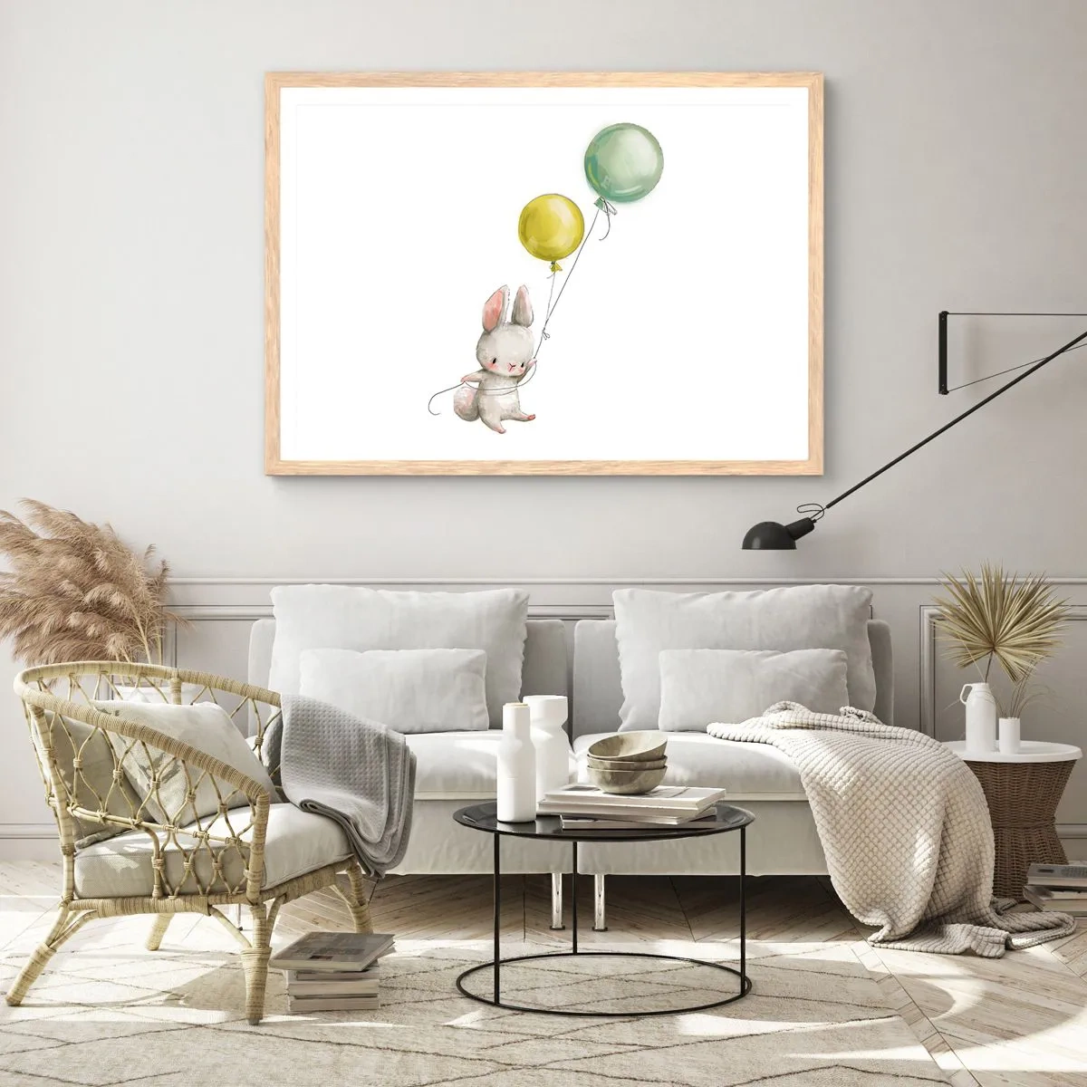 Plakát v rámu světlý dub - Já poletím také! - 70x50 cm