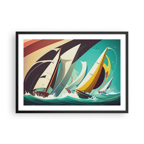 Plakát v černém rámu - Jak vycházet s živly - 70x50 cm