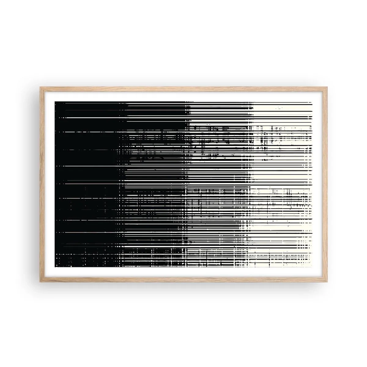 Plakát v rámu světlý dub - Vlny a vibrace - 91x61 cm