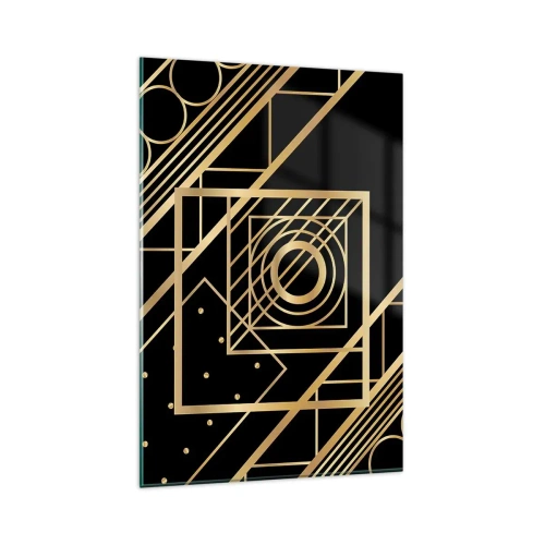 Obraz na skle - Zlatá geometrie - 80x120 cm
