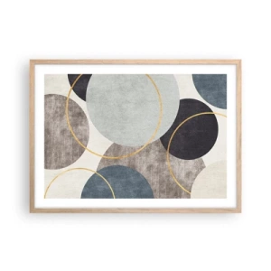 Plakát v rámu světlý dub - Kruh za kruhem - 70x50 cm