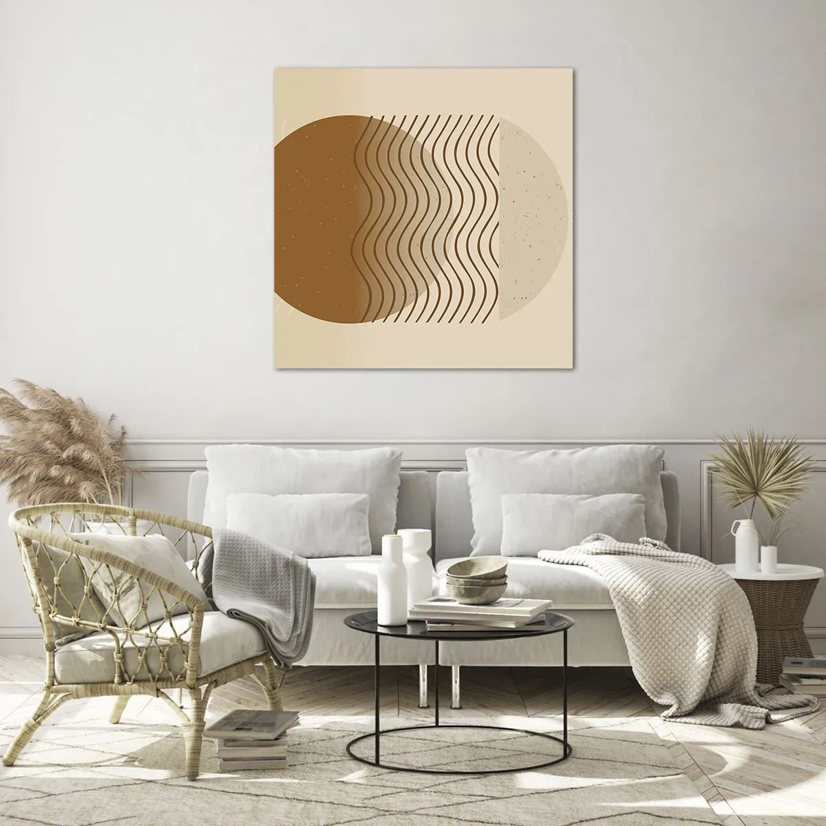 Obraz na skle - O původu geometrických obrazců - 40x40 cm