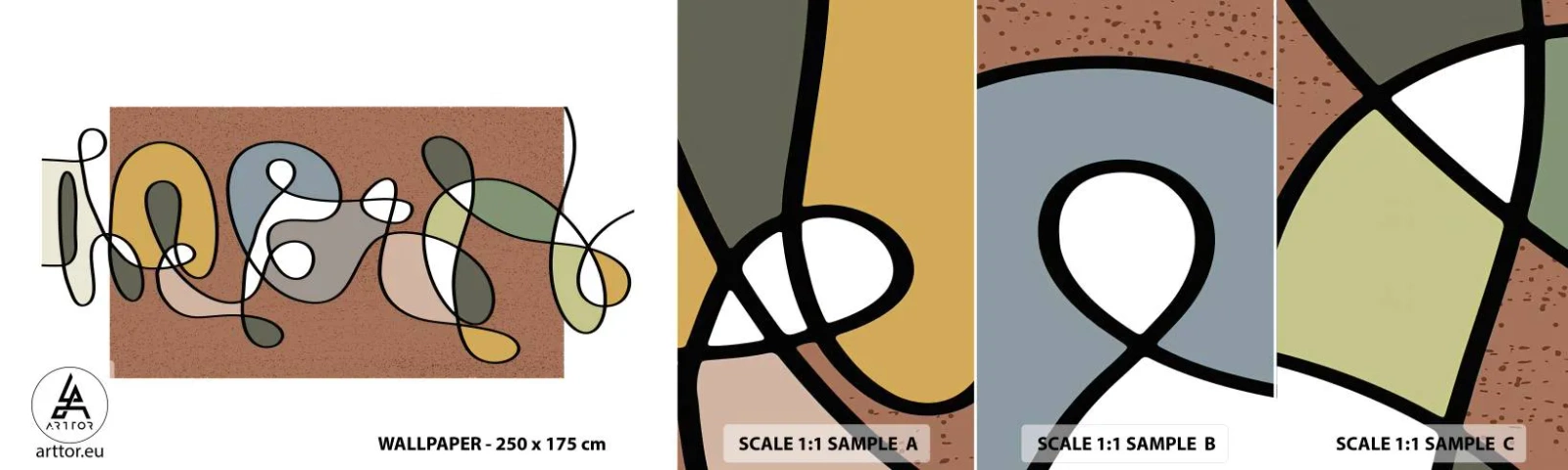 Vzor Fototapety Samolepicí Deluxe Sticker - Abstrakce, která stojí za úsměv - Moderní, Abstrakce, Kus - 100x30 cm