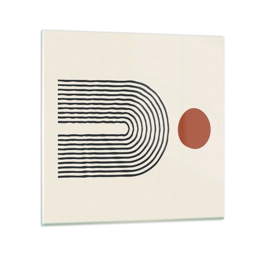 Obraz na skle - Magnetismus tvarů a barev - 50x50 cm