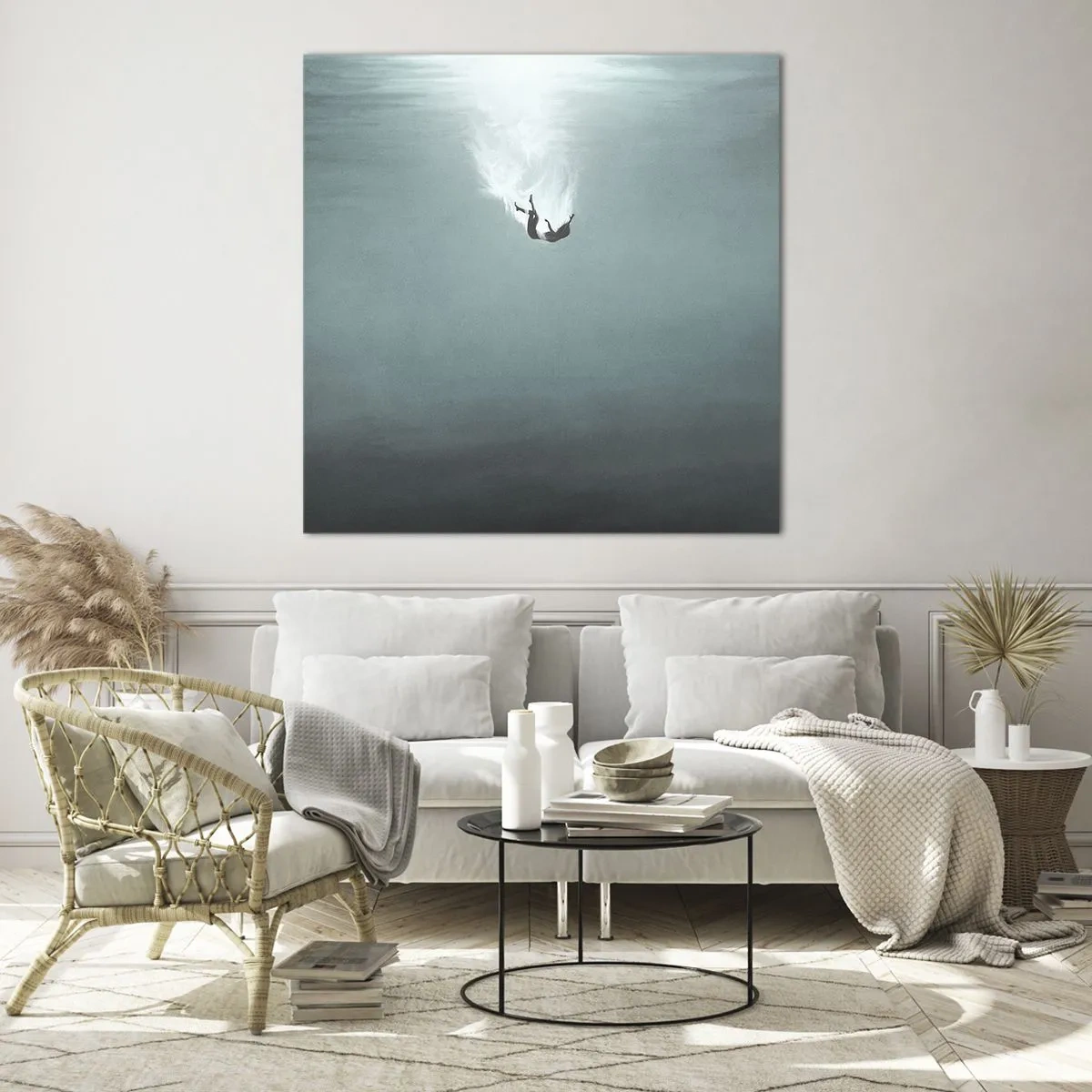 Obraz na skle - V objetí oceánu - 60x60 cm