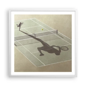 Plakát v bílém rámu - Dobývání sama sebe - 60x60 cm