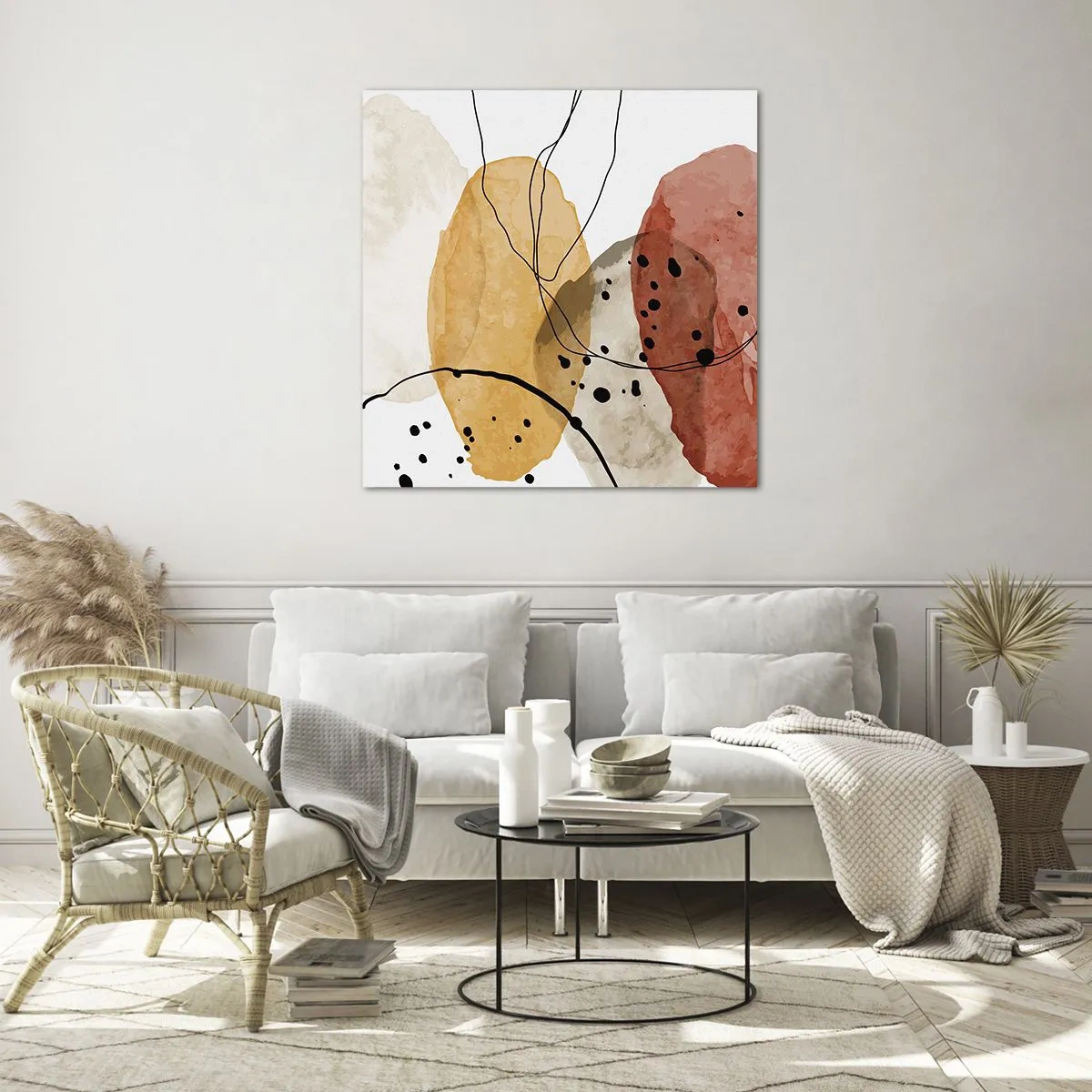 Obraz na skle - Jako lehký, průzračný vzduch - 70x70 cm