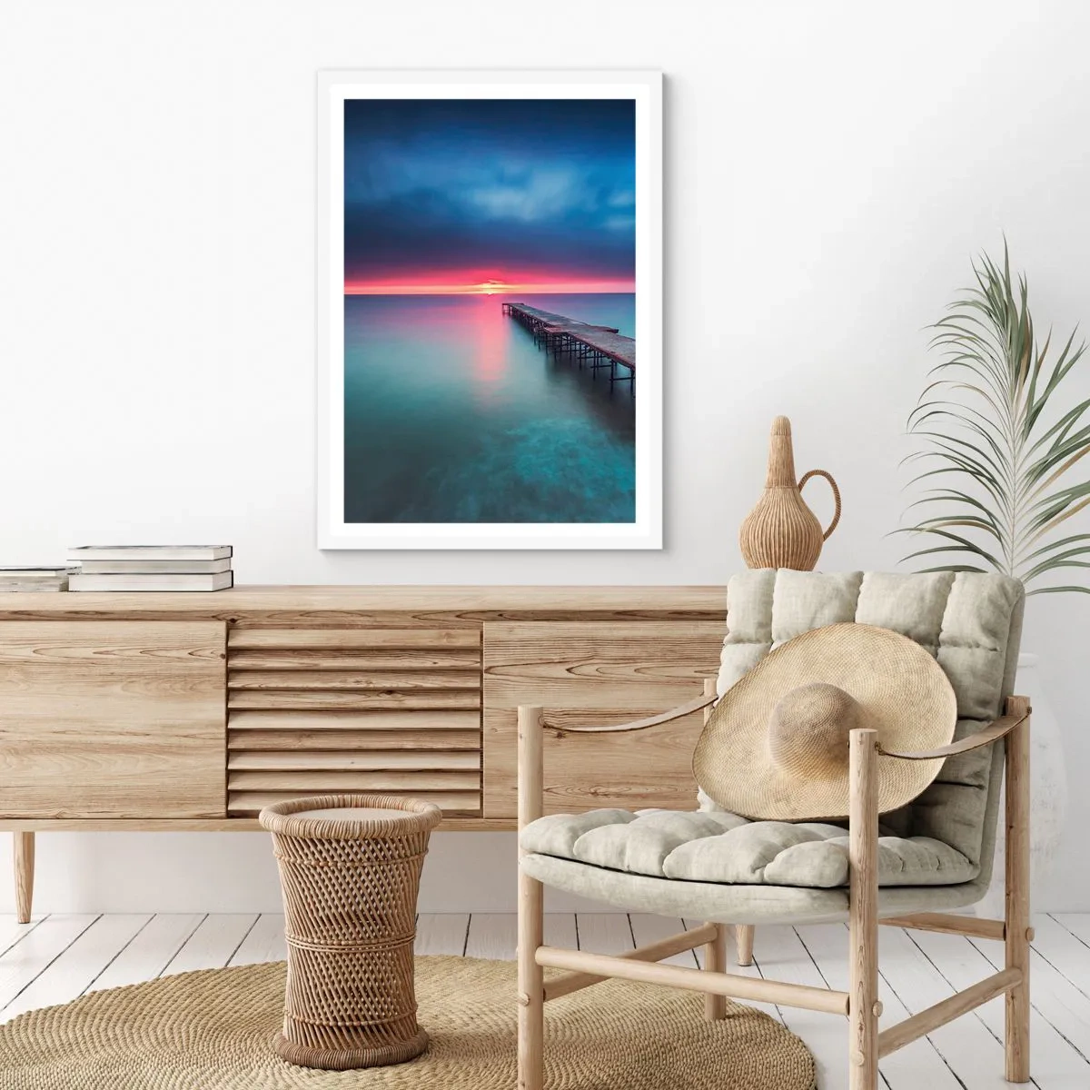 Plakát v bílém rámu - Mezi nebem a zemí - 70x100 cm