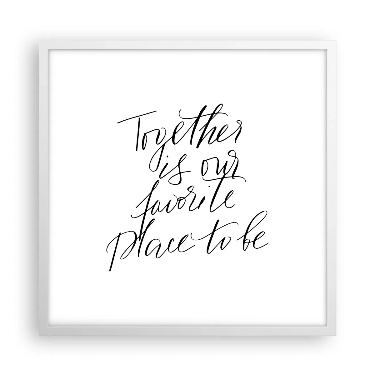 Plakát v bílém rámu - Cítíte to také? - 50x50 cm