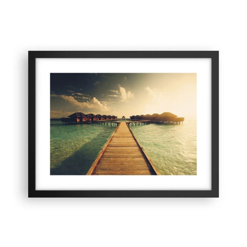 Plakát v černém rámu - Vřelé pozvání - 40x30 cm