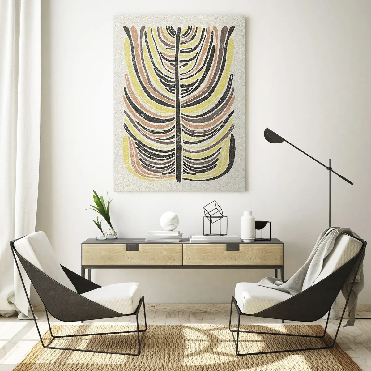 Obraz na skle - Abstrakce plná života - 50x70 cm