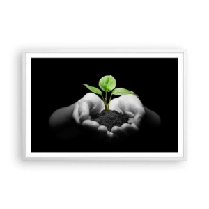 Plakát v bílém rámu - Miluji přírodu, chráním ji - 91x61 cm