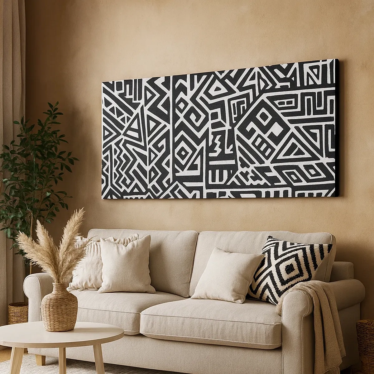 Obraz na plátně - Předkolumbovská kompozice - 30x30 cm