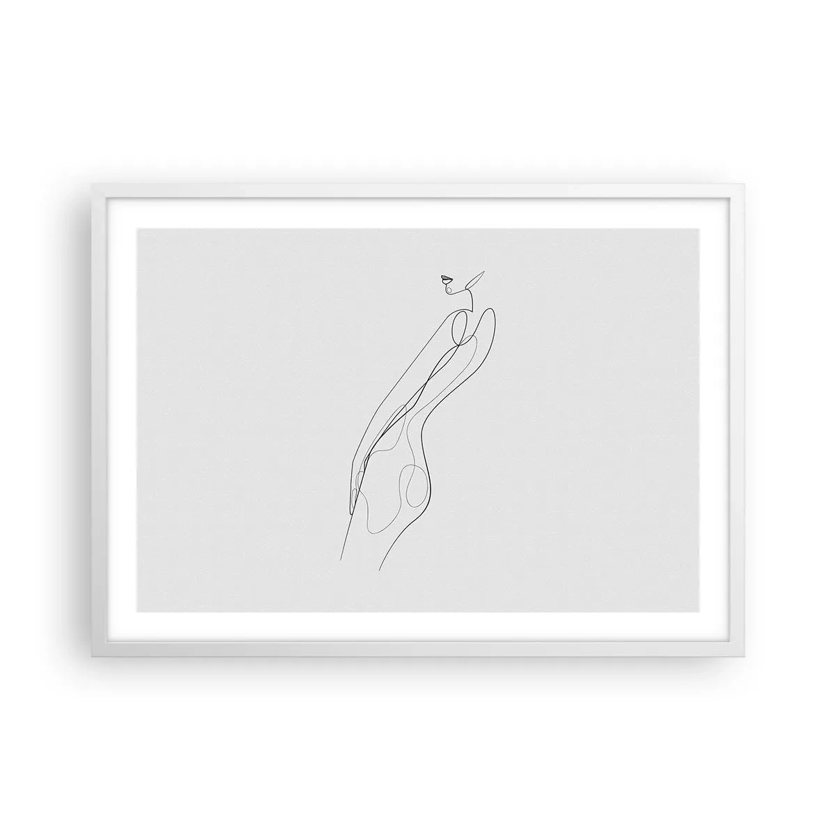 Plakát v bílém rámu - Pouze slib - 70x50 cm