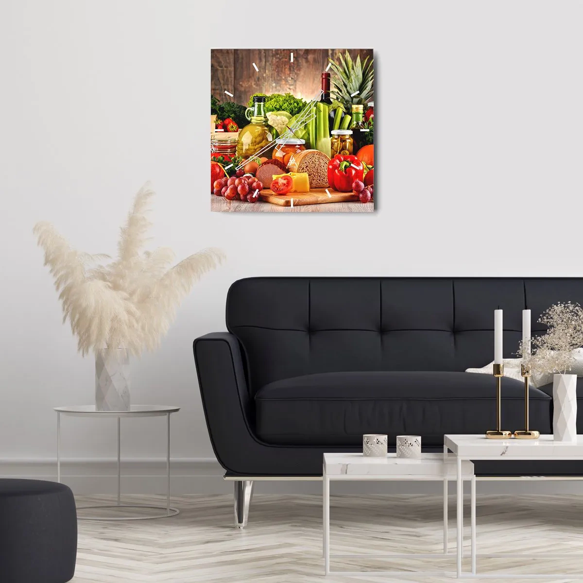 Nástěnné hodiny - Uzené, pečené, marinované - 30x30 cm