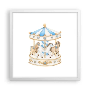 Plakát v bílém rámu - Sladké dětství - 40x40 cm