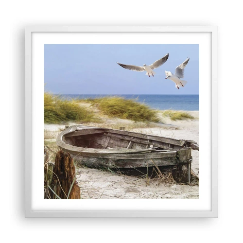 Plakát v bílém rámu - Větrem ozářené - 50x50 cm