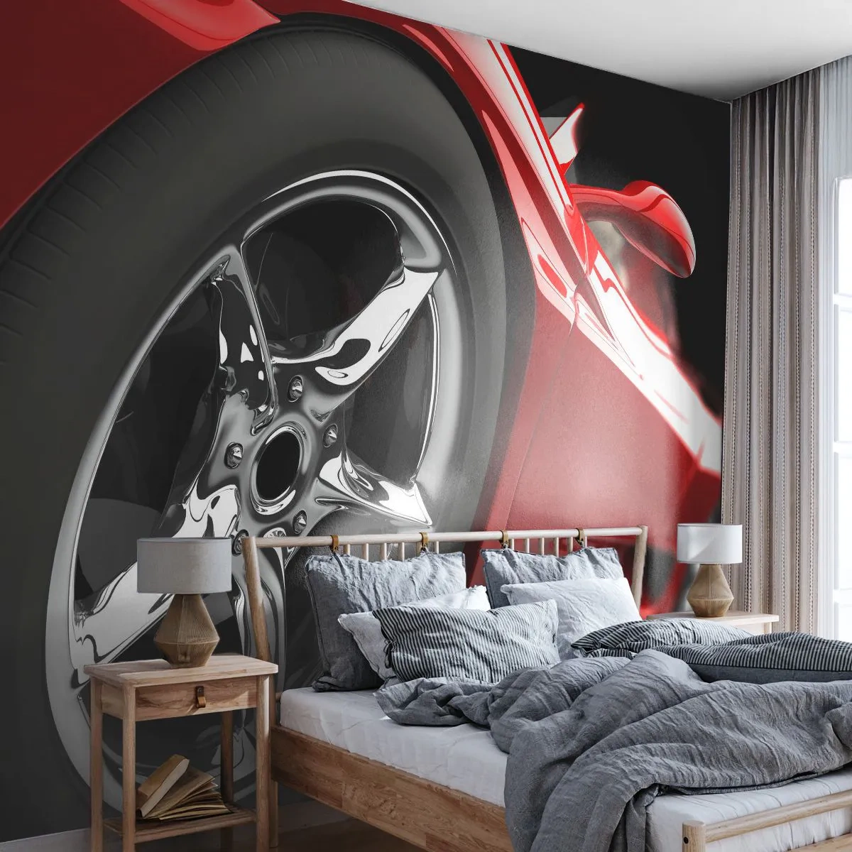 Fototapeta Premium Sand - Vytvořený pro rychlost - Automobilový průmysl, Sportovní auto, Okraj - 450x315 cm