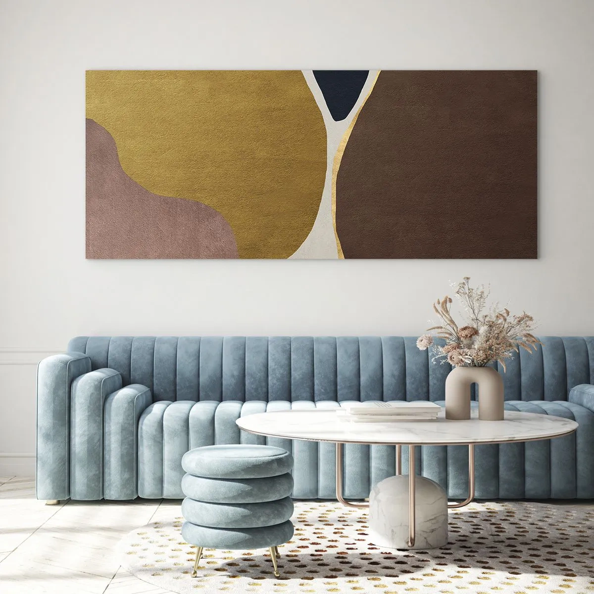 Obraz na skle - Abstrakce – místo v prostoru - 100x40 cm