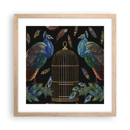 Plakát v rámu světlý dub - V královském rouchu - 40x40 cm