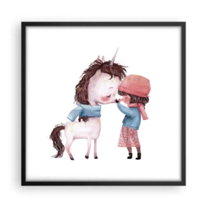 Plakát v černém rámu - Zimní příběh - 50x50 cm