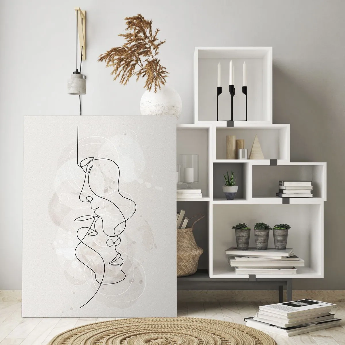 Obraz na skle - Zamotaní v objetí - 80x120 cm