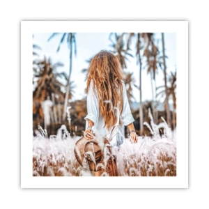 Plakát - Zrozená z travní chmýří - 50x50 cm