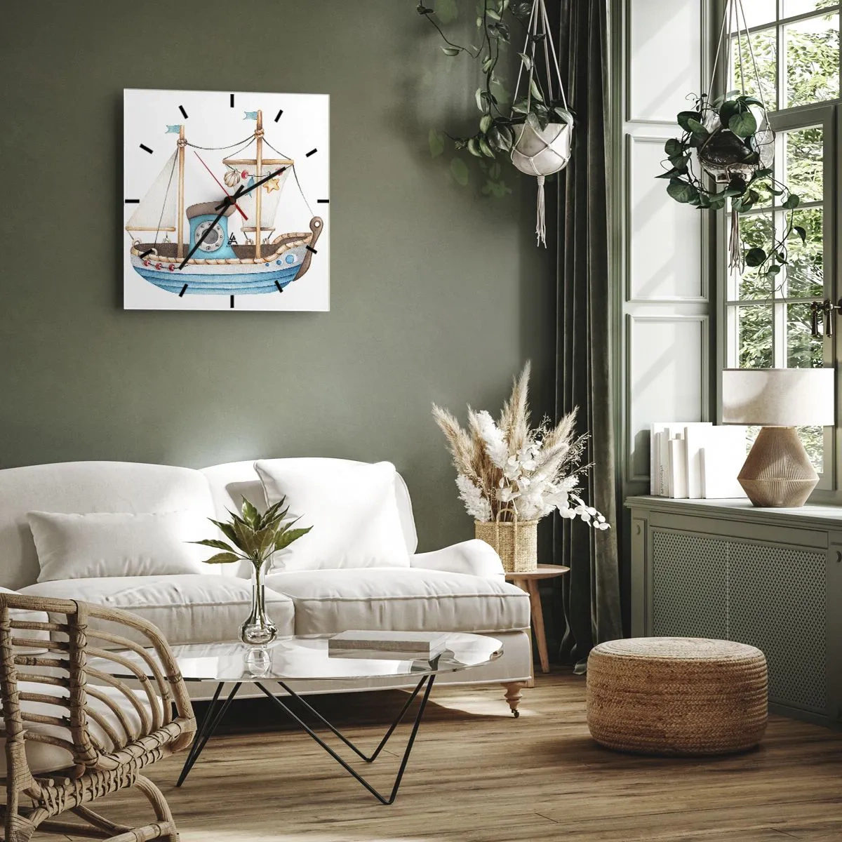 Nástěnné hodiny - Ahoj, dobrodružství! - 40x40 cm