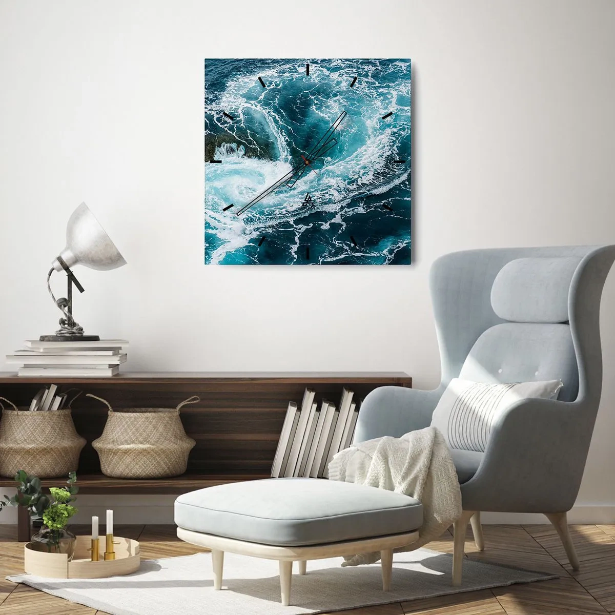 Nástěnné hodiny - Brána do nitra Země - 30x30 cm