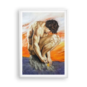 Plakát v bílém rámu - Ponořen do sebe - 70x100 cm