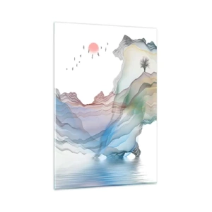 Obraz na skle - Ke křišťálovým horám - 80x120 cm