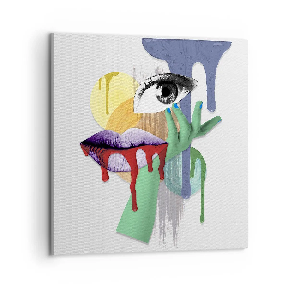 Obraz na plátně - Zdeformovaný portrét - 60x60 cm