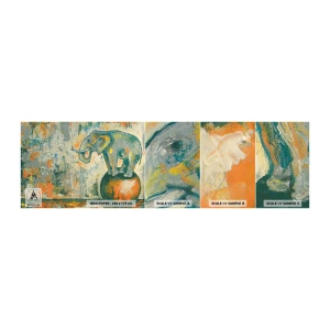 Vzor Fototapety Samolepicí Deluxe Sticker - Ať žije cirkus! - Abstrakce, Slon, Cirkus - 100x30 cm