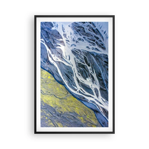 Plakát v černém rámu - Jeskynní malby přírody - 61x91 cm