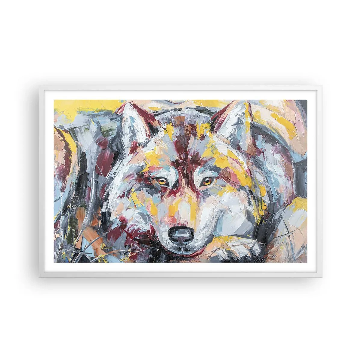 Plakát v bílém rámu - Klid mezi blízkými - 91x61 cm