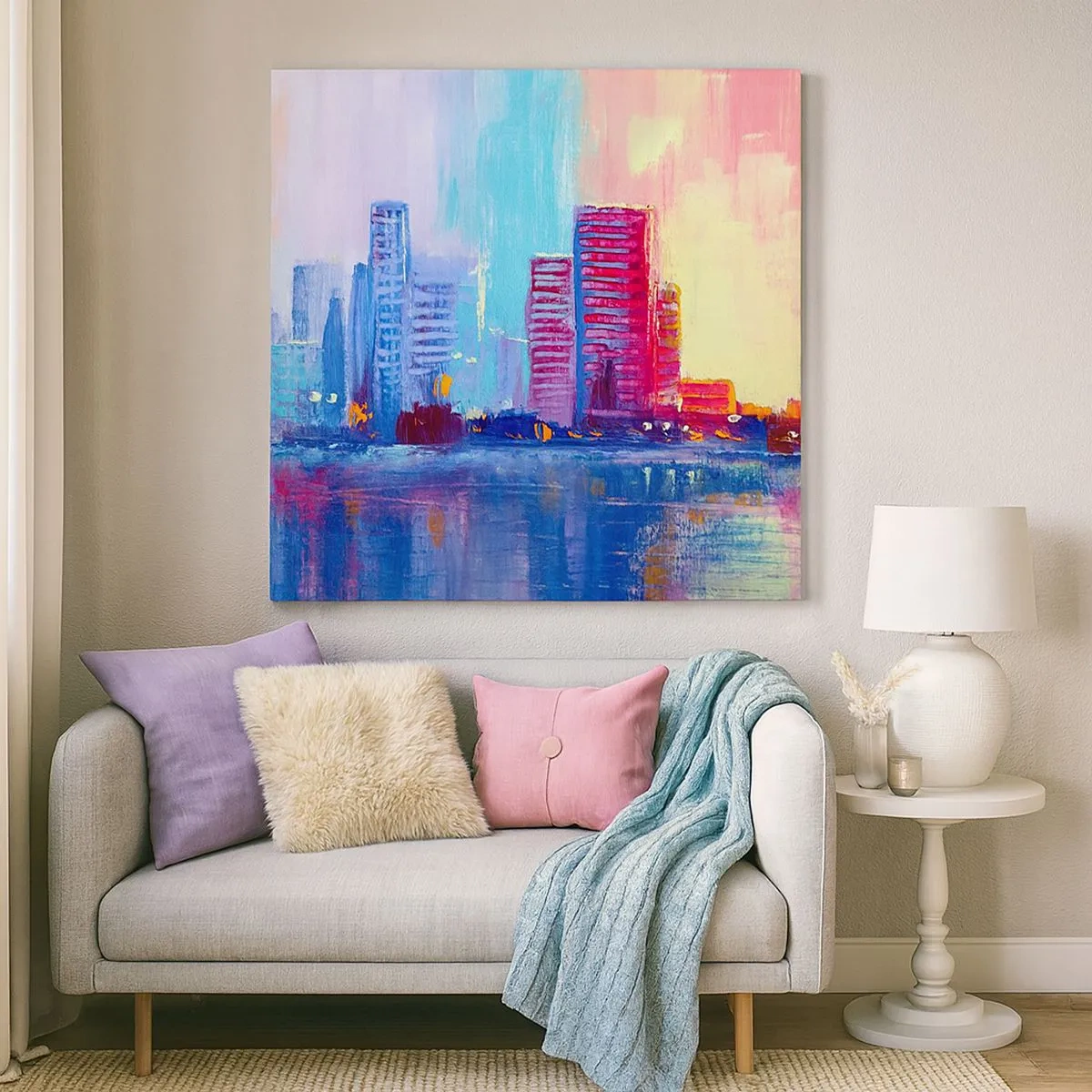 Obraz na plátně - Vykoupané v barvách - 30x30 cm