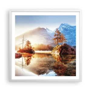 Plakát v bílém rámu - Příroda v novém světle - 60x60 cm