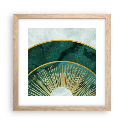 Plakát v rámu světlý dub - Jiná sluneční soustava - 30x30 cm