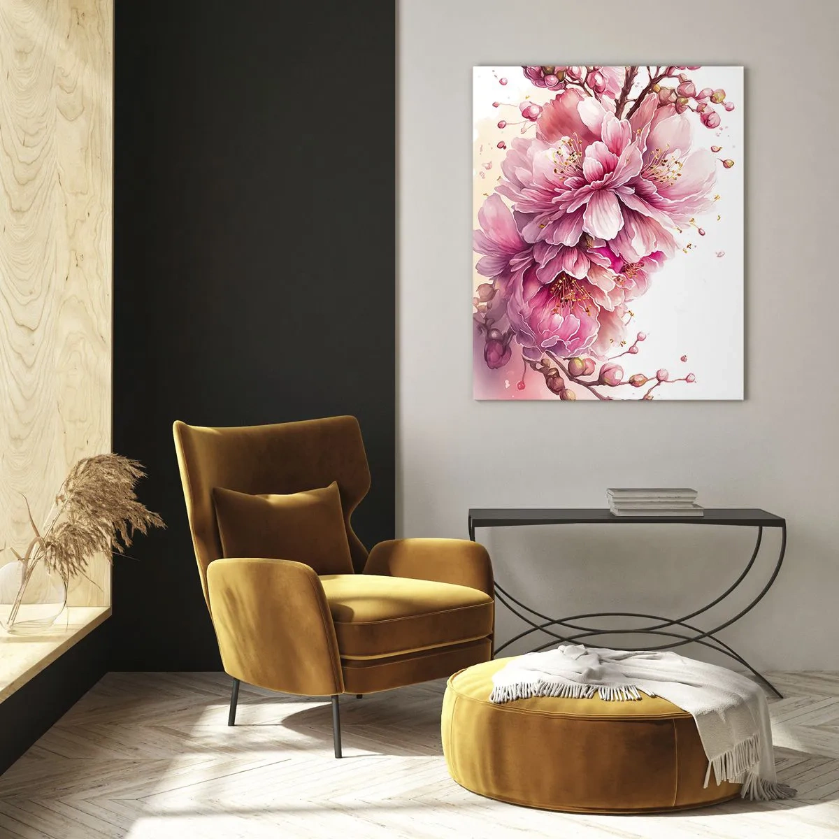 Obraz na skle - Květ kvetoucí třešně - 50x70 cm