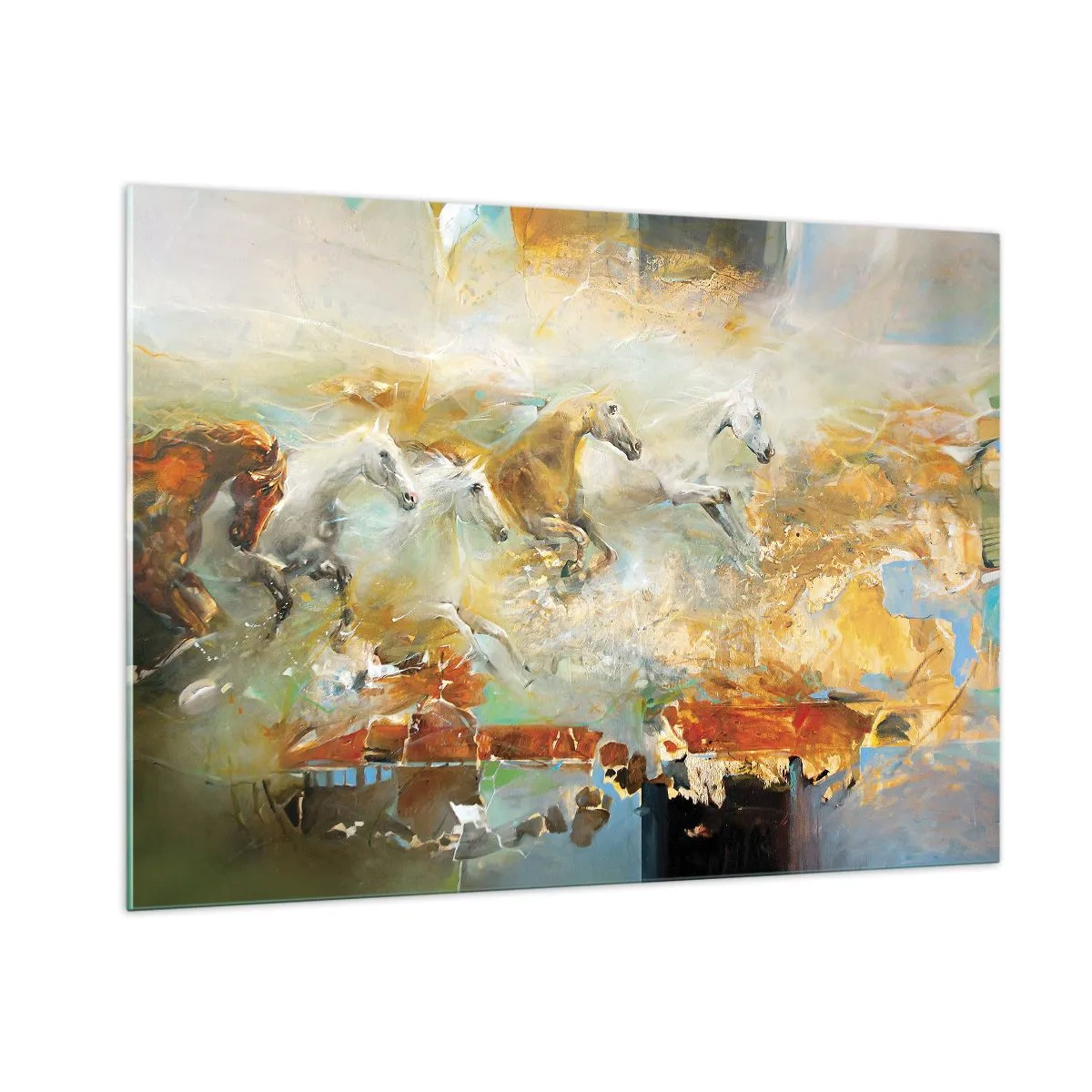 Obraz na skle - Cválá světlem - 100x70 cm