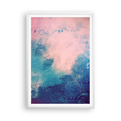 Plakát v bílém rámu - Modrá objetí - 70x100 cm