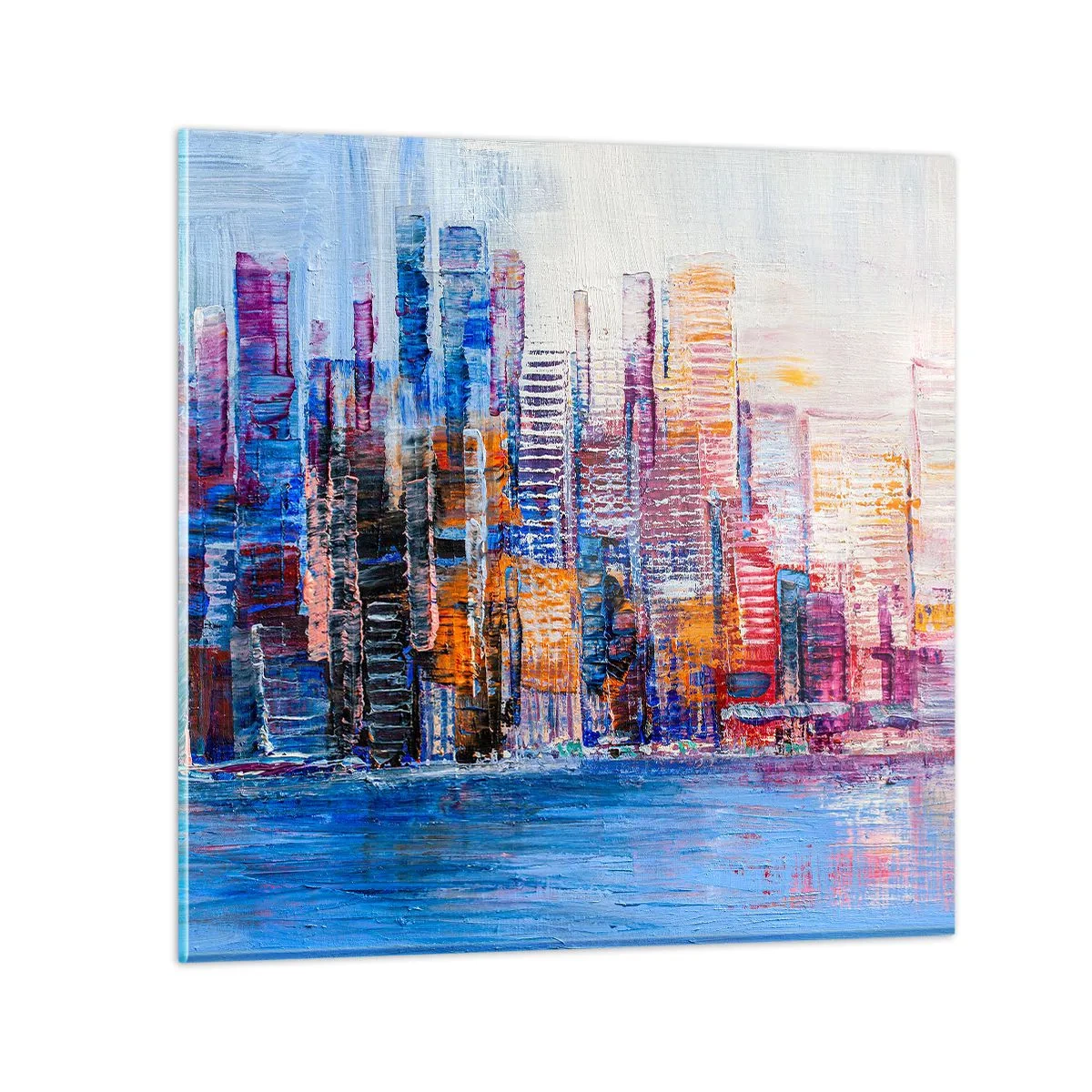 Obraz na skle - Radostná metropole - 40x40 cm