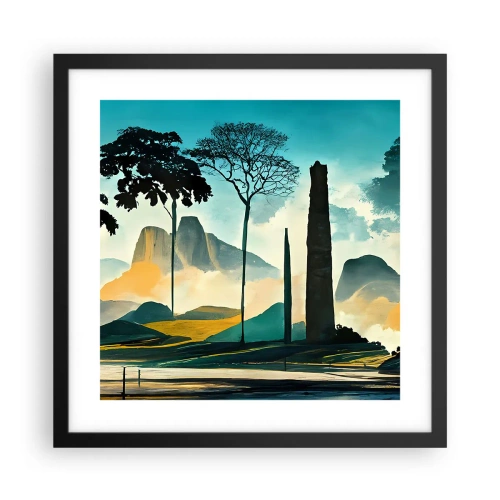 Plakát v černém rámu - Výš a výš - 40x40 cm