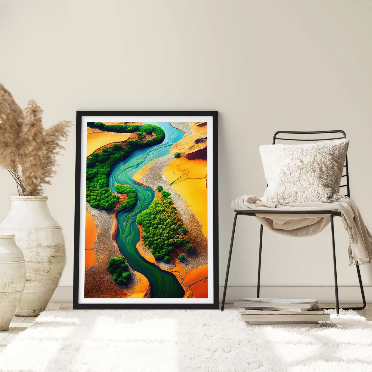 Plakát v černém rámu - Životodárná řeka - 40x50 cm