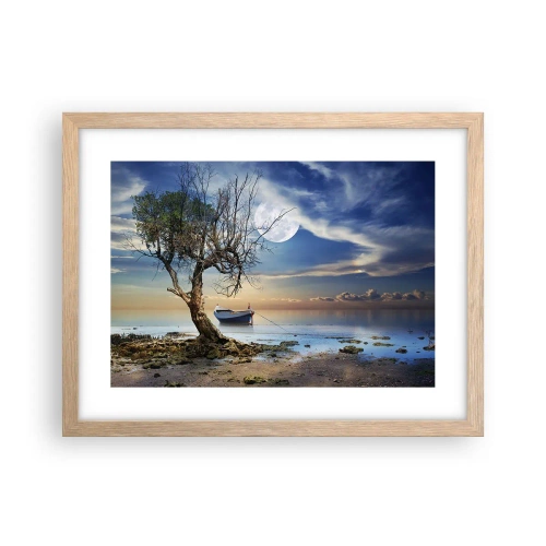 Plakát v rámu světlý dub - Je to konec nebo začátek? - 40x30 cm