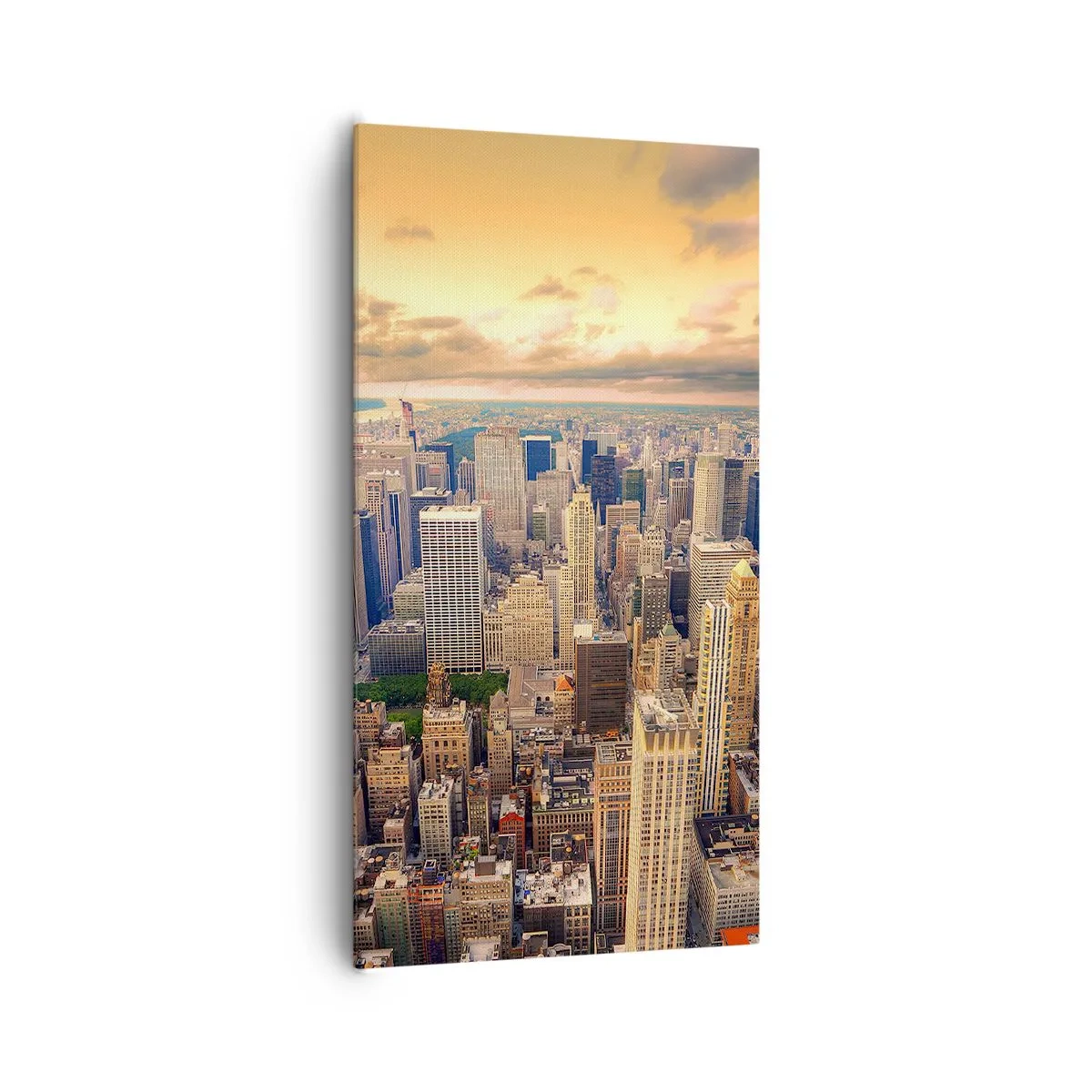 Obraz na plátně - Pozlacené Metropolis - 65x120 cm