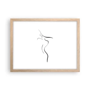 Plakát v rámu světlý dub - Nepolapitelná jako vlna - 40x30 cm